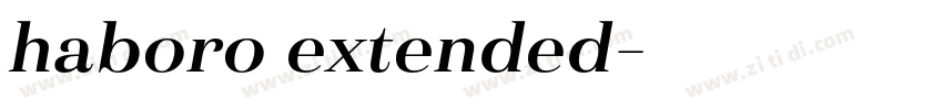 haboro extended字体转换